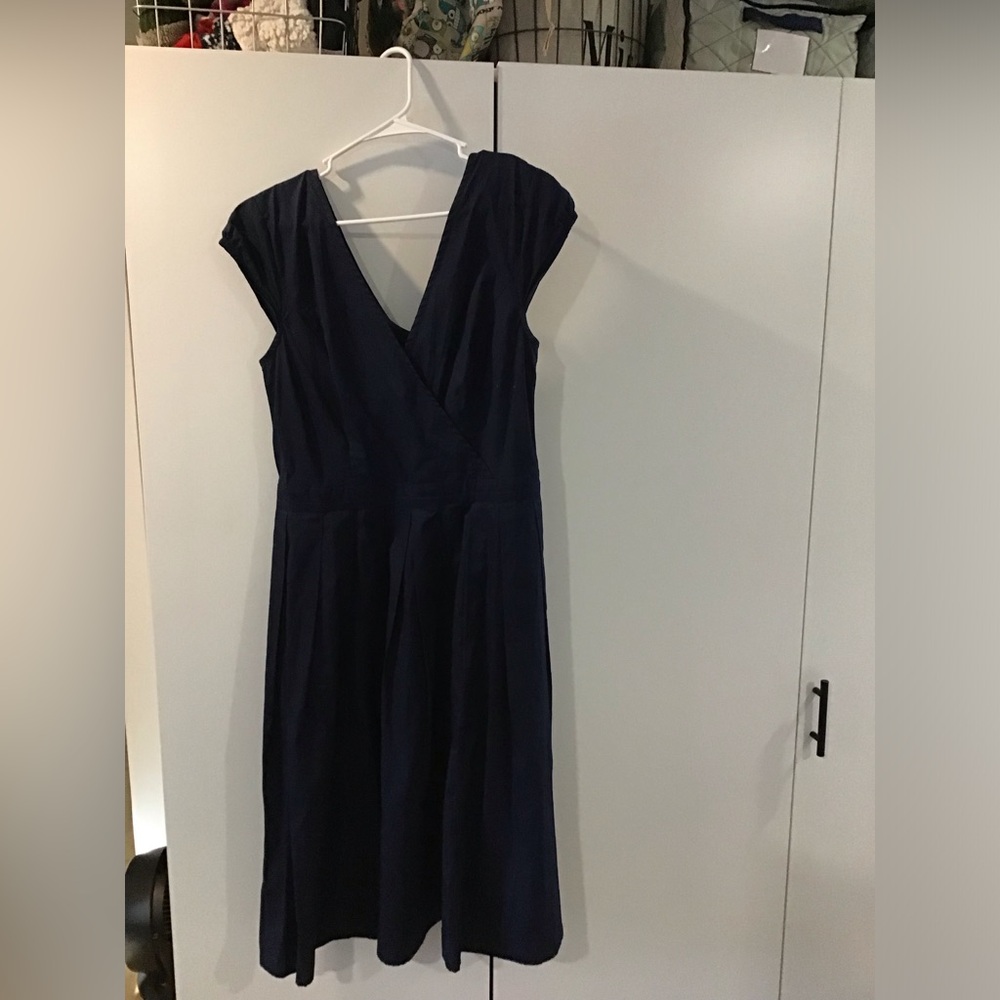 Eshakti.  Dress with belt.  Blue